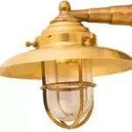 Oval Cage Brass Outdoor Wall Light