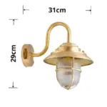 Polished Brass Outdoor Wall Lantern