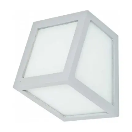 Grey square wall light for bedroom, living room, dining room or hallway