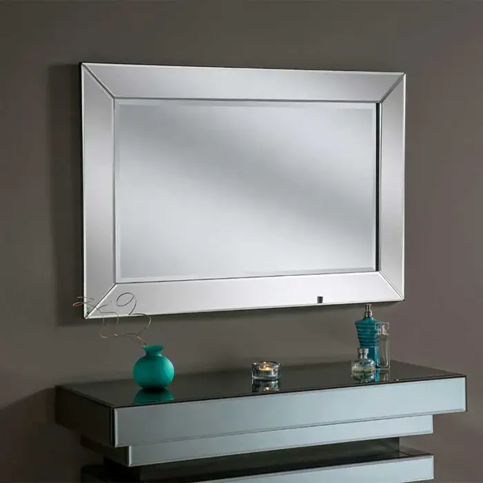 Modern Contemporary Angled Edge Mirror