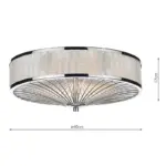 Flush pendant ceiling light in polished chrome finish | Ceiling lights