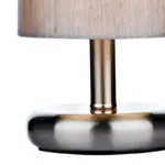 Satin Chrome Grey Textured Table Lamp