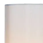 Satin Chrome Ivory Shade Table Lamp