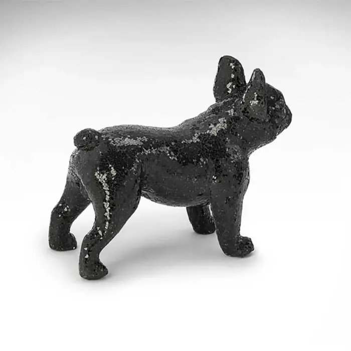 Decorative Black Bulldog Figure For Living Room or dining room decoration