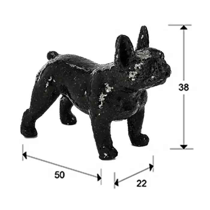 Decorative Black Bulldog Figure For Living Room or dining room decoration