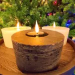 Black Battery Operated LED Pillar Candle