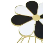 Black and White Petal End Table
