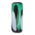 Cylindrical Green Glass Vase