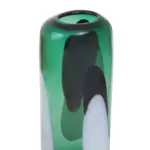 Cylindrical Green Glass Vase