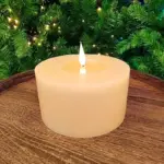 Grey Battery Operated LED Pillar Candle