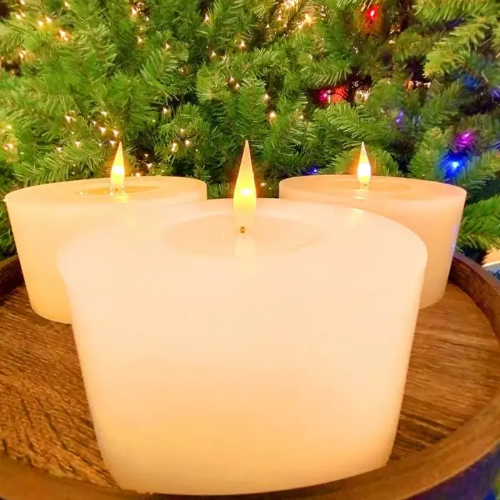 Ivory Battery Operated LED Pillar Candle