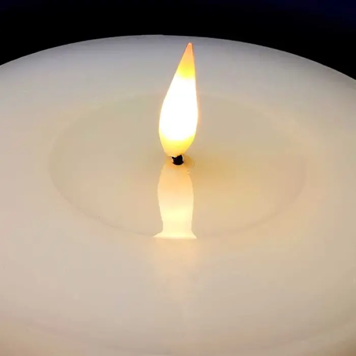 White Battery Operated LED Pillar Candle