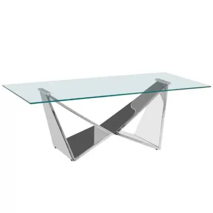 Wing Base Tempered Glass Coffee Table