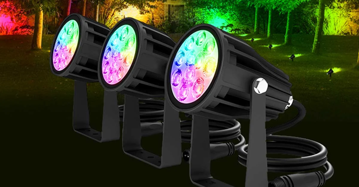 Colour changing outdoor and garden lights