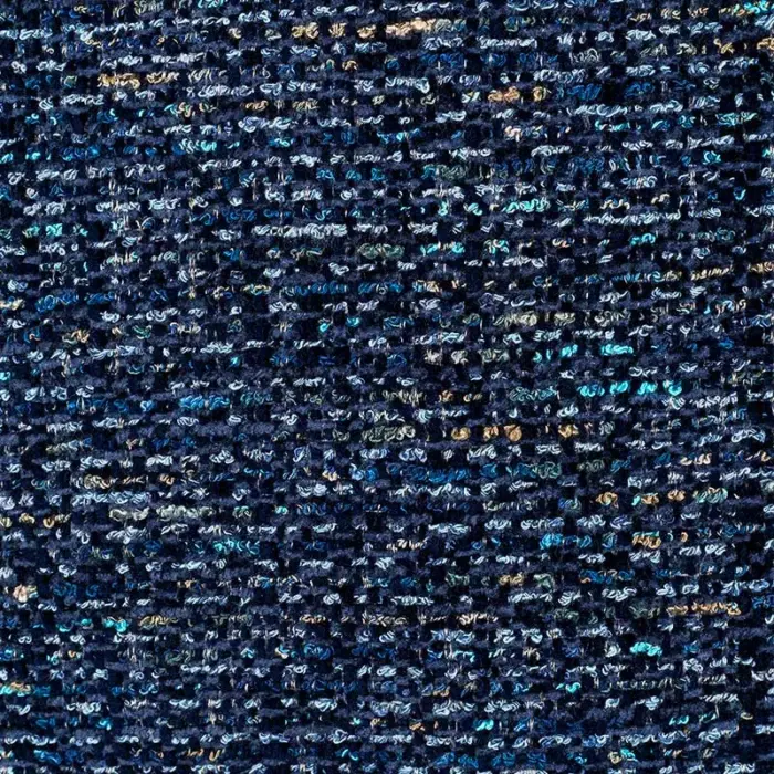 Blue Textured Two Tone Velvet Reverse Cushion