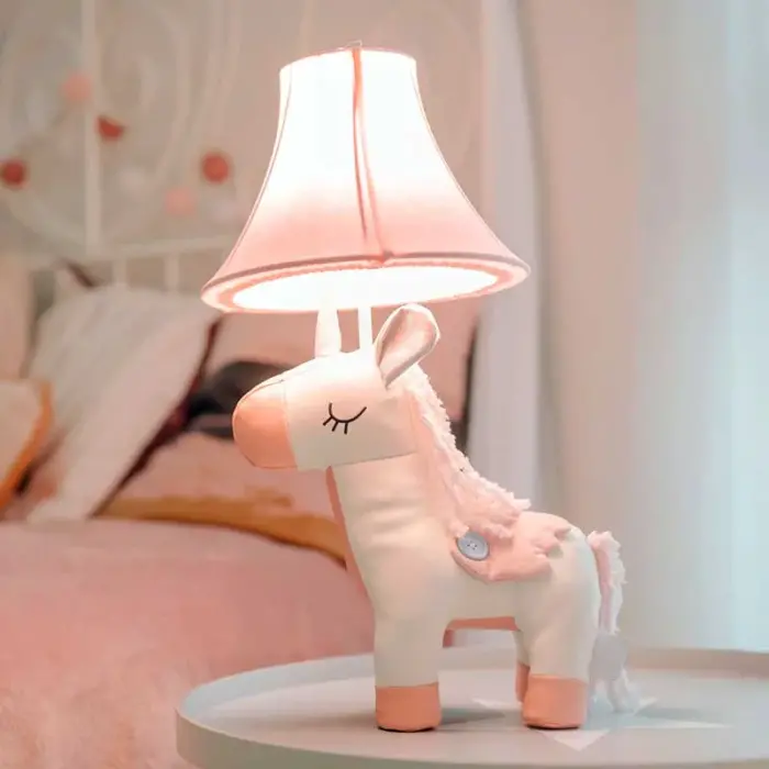 Luna the unicorn table lamp children's room lighting