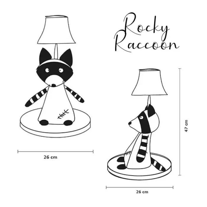 Rocky The Raccoon Table Lamp