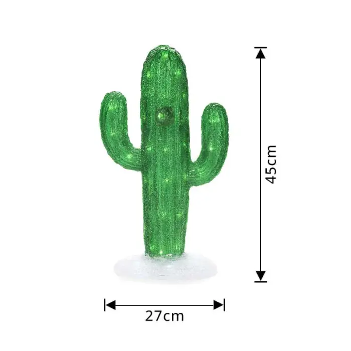 LED Acrylic Cactus Garden Decoration