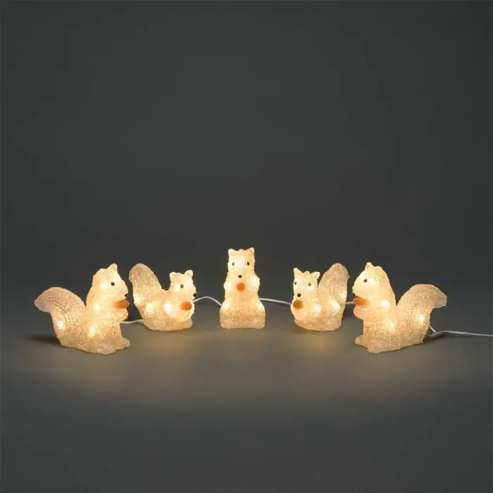 LED Acrylic Squirrels Set Garden Decoration