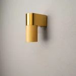 Gold down outdoor wall light for patio, entrance and garden areas