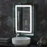 LED CCT Portrait Bathroom Mirror Cool White Lighting