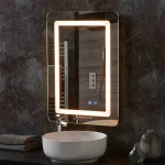 LED CCT Portrait Bathroom Mirror Warm White Lighting