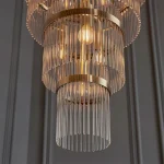 21 light multi tiered glass chandelier pendant light