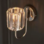 Wall light in bright nickel plated finish