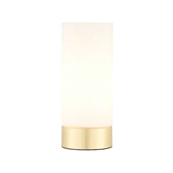 Dual purpose table lamp in brushed brass finish