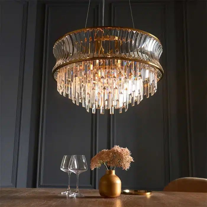 Brushed Warm Brass Chandelier Pendant Light