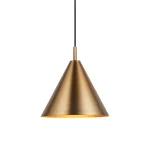 Single pendant light in warm antique brass finish