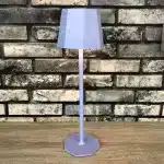 Blue touch control rechargeable table lamp for indoor and outdoor use